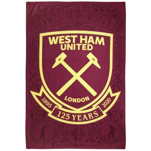 Front - West Ham United FC 125 Years Fleece Blanket