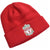 Front - Liverpool FC Crest Knitted Turn Up Beanie