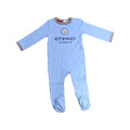 Sky Blue-White - Front - Manchester City FC Baby Sleepsuit