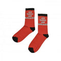 Red-Black - Front - Unisex Adult Not United Not Interested Socks