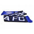 Front - Chelsea FC Official Football Jacquard Nero Design Scarf