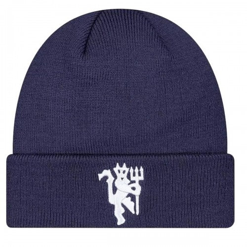 Front - Manchester United FC Seasonal New Era Knitted Cuffed Beanie