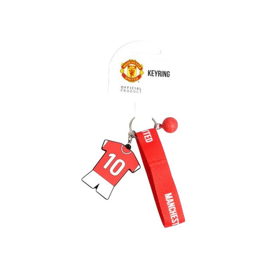 White-Red - Front - Manchester United FC PVC Keyring