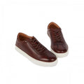 Front - Burton Mens Smart Leather Trainers