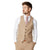 Front - Burton Mens Tweed Waistcoat