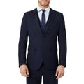 Front - Burton Mens Micro-Stripe Slim Suit Jacket