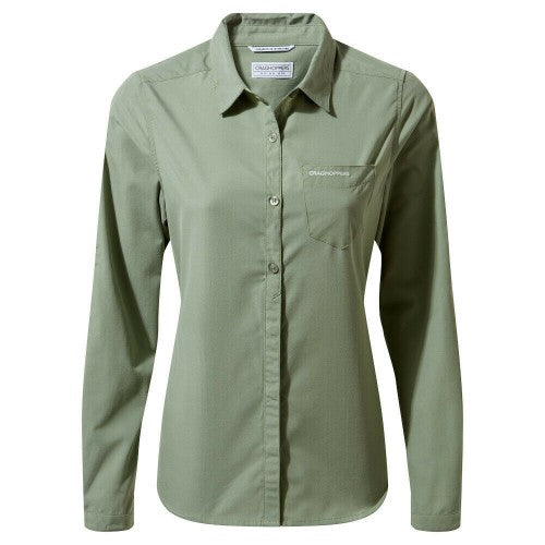 Front - Craghoppers Womens/Ladies Kiwi II Long-Sleeved Shirt