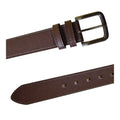 Front - Duke Mens D555 Archie Antique Look Bonded Leather Buckle Waist Belt