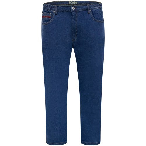 Front - Duke Mens D555 London Bailey Elasticated Waist Kingsize Jeans