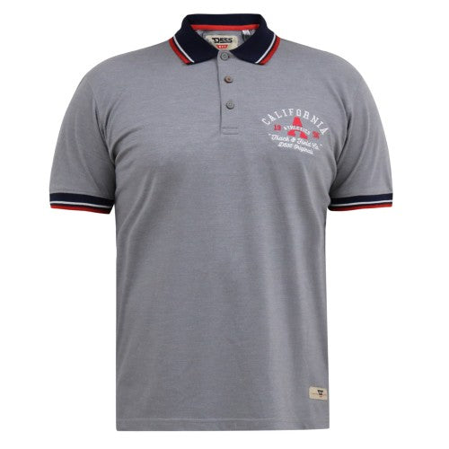 Front - Duke Mens D555 Mersea Pique Embroidered Kingsize Polo Shirt