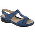 Front - Boulevard Womens/Ladies Buckle Leather Lined Sandals