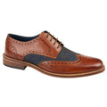 Front - Roamers Mens Checked Leather Brogues