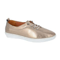 Front - Mod Comfys Womens/Ladies Metallic Leather Casual Shoes