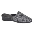 Front - Sleepers Womens/Ladies Priya Brocade Mule Slippers