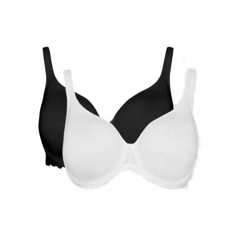 Front - Gorgeous Womens/Ladies Lace T-Shirt Bra (Pack of 2)