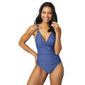 Front - Debenhams Womens/Ladies Twisted Knot Front One Piece Swimsuit