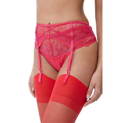 Front - Debenhams Womens/Ladies Love Heart Embroidered Suspender Belt