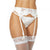 Front - Gorgeous Womens/Ladies Lily Embroidered Bridal Suspender Belt