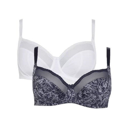 Front - Gorgeous Womens/Ladies Floral Bra (Pack of 2)