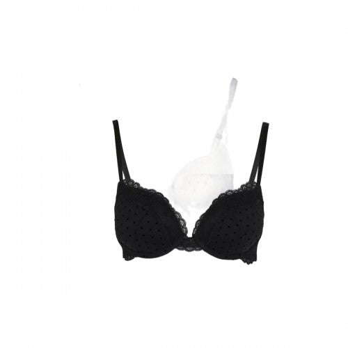 Front - Debenhams Womens/Ladies Flock Spot Push Up Bra (Pack of 2)