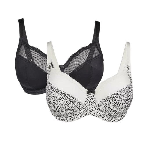 Front - Gorgeous Womens/Ladies Animal Print Bra (Pack of 2)