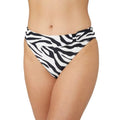 Front - Gorgeous Womens/Ladies Zebra Print Ring Detail Bikini Bottoms