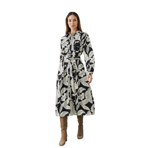 Front - Principles Womens/Ladies Leaf Belt Shirt Dress