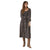Front - Principles Womens/Ladies Abstract Shirred Long-Sleeved Midi Dress
