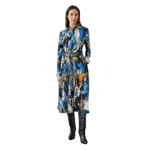 Front - Principles Womens/Ladies Abstract Waist Tie Midi Dress