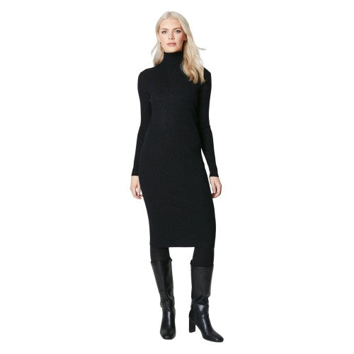 Principles Womens/Ladies Ribbed Roll Neck Midi Dress – Universal Textiles