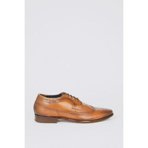 Front - Debenhams Mens Indus Leather Lace Up Brogues