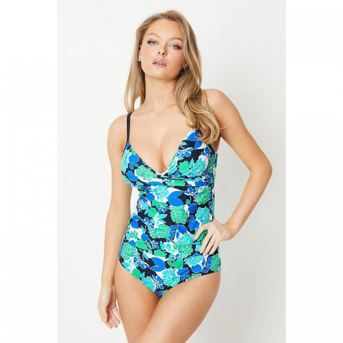 Front - Gorgeous Womens/Ladies Bold Blooms Fold Over Bikini Bottoms