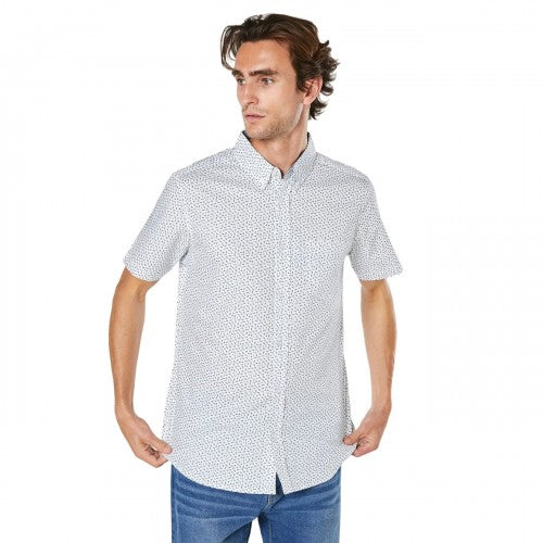Front - Maine Mens Peak Ditsy Print Short-Sleeved Shirt