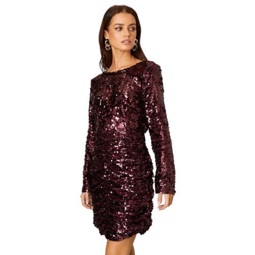 Dorothy Perkins Womens/Ladies Sequins Ruched Petite Mini Dress – Universal  Textiles