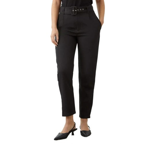 Front - Dorothy Perkins Womens/Ladies Belted High Waist Slim Trousers