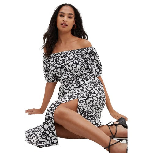 Dorothy Perkins Womens/Ladies Floral Bardot Midi Dress – Universal Textiles