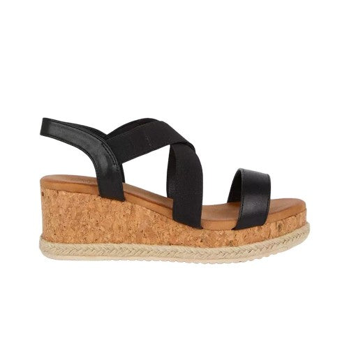 Front - Good For The Sole Womens/Ladies Hannah Wide Wedge Sandals