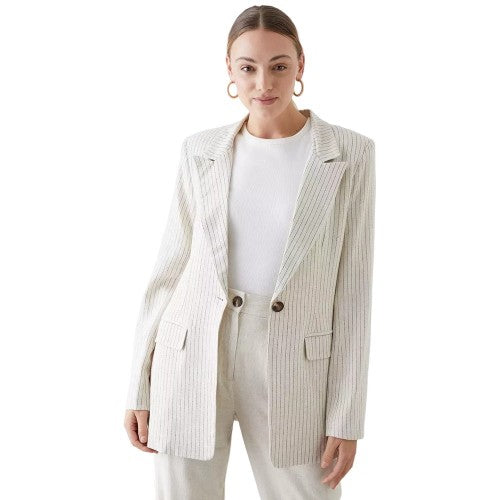 Front - Dorothy Perkins Womens/Ladies Stripe Single-Breasted Tall Blazer