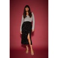 Front - Dorothy Perkins Womens/Ladies Sequin Velvet Midi Skirt