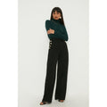 Front - Dorothy Perkins Womens/Ladies Button Detail Wide Leg Trousers