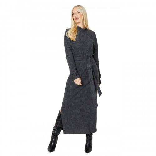 Front - Dorothy Perkins Womens/Ladies Brushed Waist Tie Tall Midi Dress