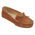 Front - Eastern Counties Leather Womens/Ladies Suede Moccasins