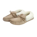 Front - Eastern Counties Leather Womens/Ladies Hard Sole Sheepskin Moccasins