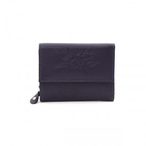 Front - Eastern Counties Leather Nina 2 Embossed Leather Purse
