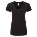 Front - Fruit Of The Loom Womens/Ladies Iconic V Neck T-Shirt