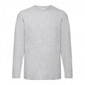 Front - Fruit of the Loom Mens Valueweight Heather Long-Sleeved T-Shirt
