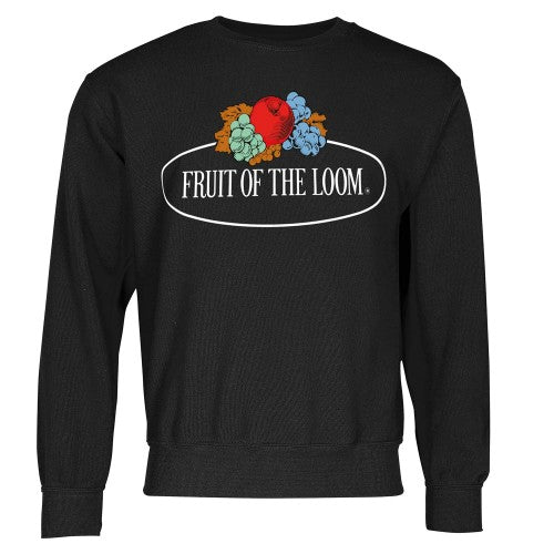 Front - Fruit of the Loom Mens Vintage Logo Printed Sweatshirt