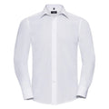 Front - Russell Collection Mens Long Sleeve Poly-Cotton Easy Care Tailored Poplin Shirt