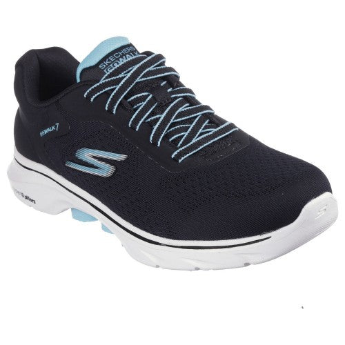 Front - Skechers Womens/Ladies GO WALK 7 - Cosmic Waves Trainers