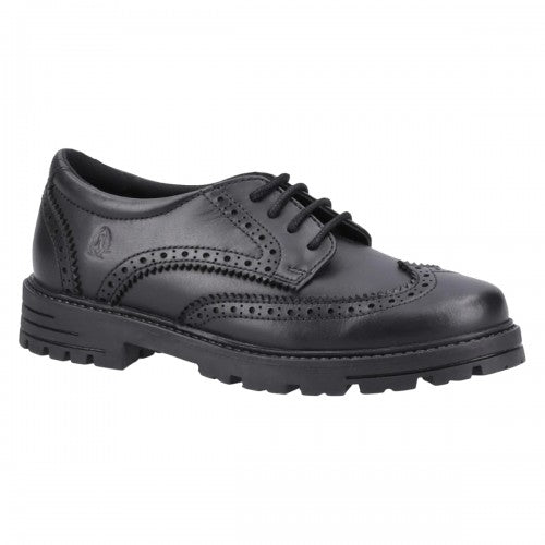 Front - Hush Puppies Girls Maxine Leather School Shoes